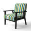Fauteuil d'appoint rembourré à rayures Serene Green