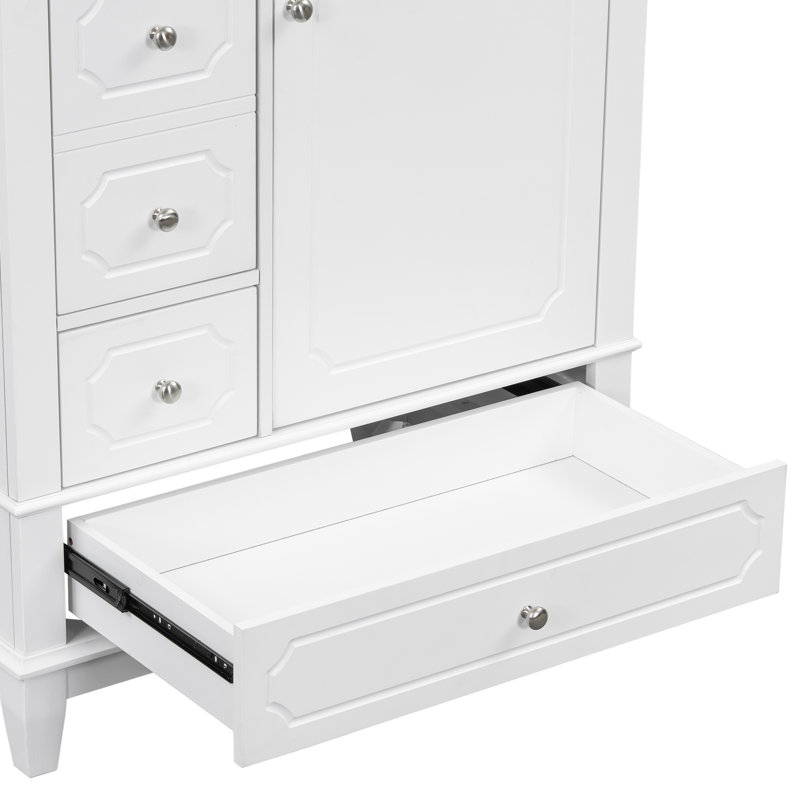 Meuble-lavabo 30 po avec comptoir en céramique, Blanc