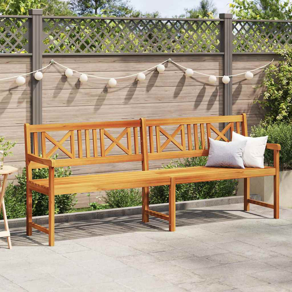 Garden Bench Brown 220 X 56 X 90Cm Solid Acacia Wood