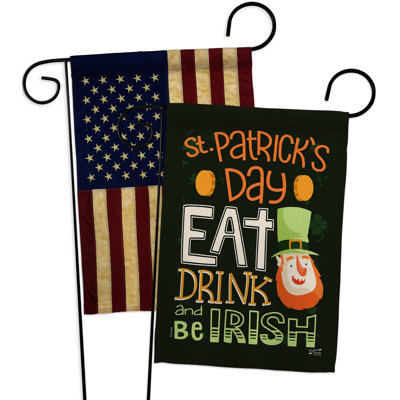 Double Sided 18.5'' H x 13'' W Polyester St. Patrick's Day Garden Flag