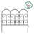 Pure Garden Metal Garden Fencing- 5 Outdoor Interlocking Panels for Landscaping- Edging