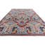 High-Quality Hand-Knotted Blue And Rust Area Rug