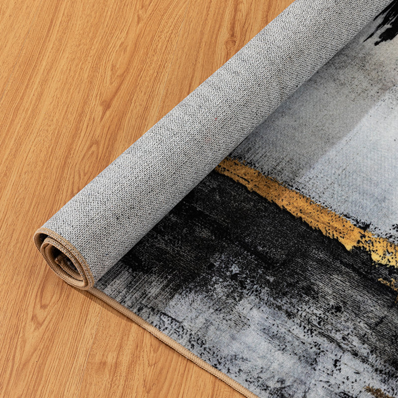 Trezevant Washable Abstract Rug, Rectangle 4' x 6'