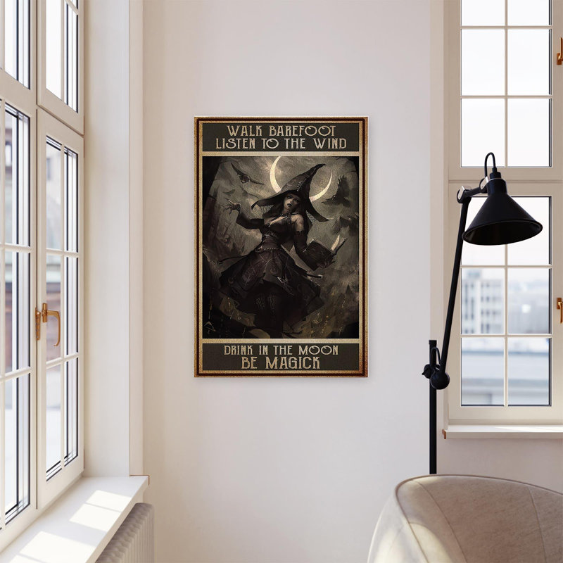 «Be Magic Witch in the Night», impression sur toile tendue, H 36 po x l 24 po x P 1,25 po