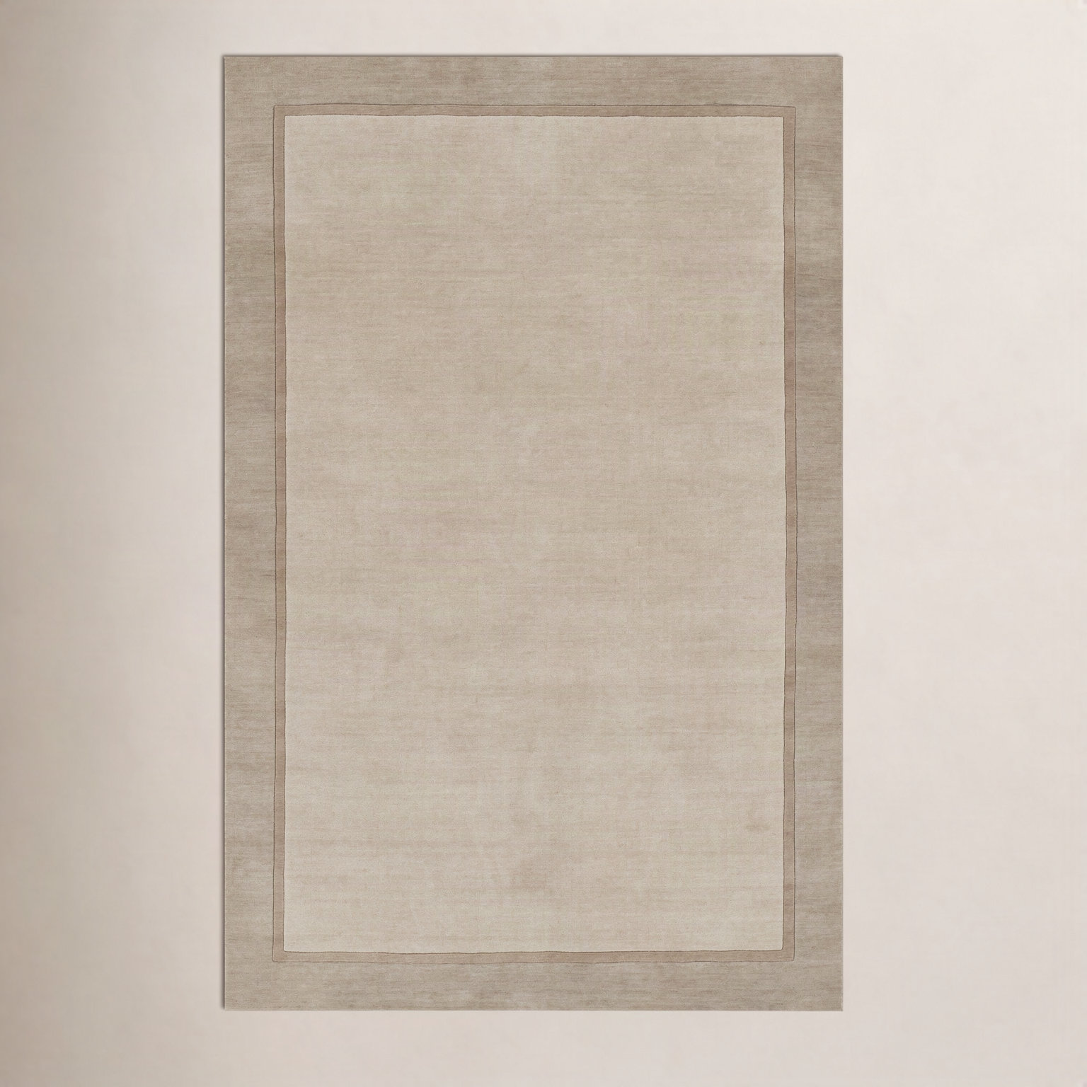 Zaley Gray Taupe Hand-Tufted Wool Rug, Rectangle 5' x 8'