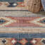 Tapis en jute / coton bleu / rouille à tissage plat Friley Southwesten-2048808025