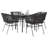 Patio Dining Set With Cushions Poly Rattan Glass-749656523-749656522-749656551