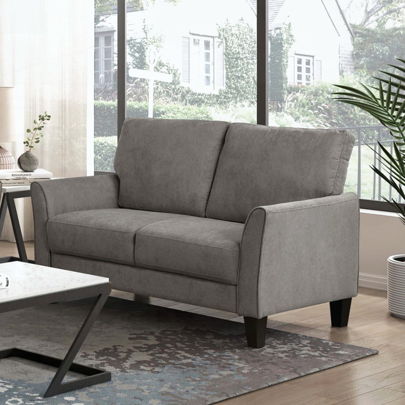 Causeuse Modern Modern - brun-gris avec assise moelleuse