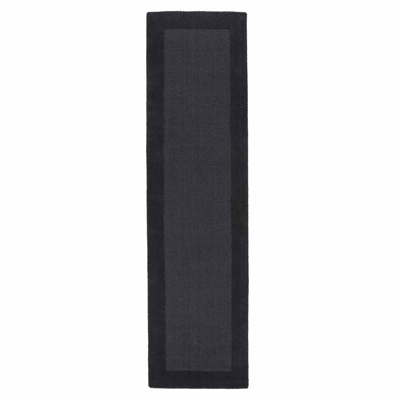 Comobabi Solid Colour Wool Hand Woven Area Rug, Runner 60 x 230cm