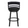 Deherrera Modern Swivel Counter or Bar Stool with Open Low Back and Footrest in Metal and Faux Leather