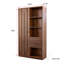 Armoire de rangement haute et étroite avec portes cannelées, 2 tiroirs et étagères ouvertes pour une organisation optimale des petits espaces