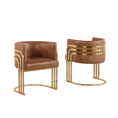 Sled Leg Side Chairs With Faux Leather And Chrome Frame