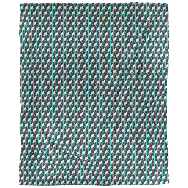 Housse de couette Katelyn Elizabeth, Housse de couette pour lit simple, Microfibre, Sarcelle / Noir