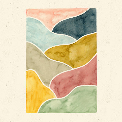 Aquarelle, paysage abstrait
