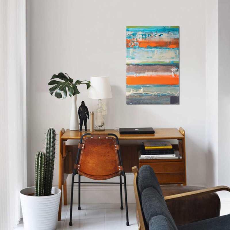 Orange Is The New Stripe by Kent Youngstrom - Wrapped Canvas Print, 66.04 cm H x 45.72 cm W x 1.91 cm D