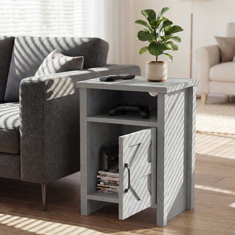 Table de chevet Haslingden, Individuel, Gris