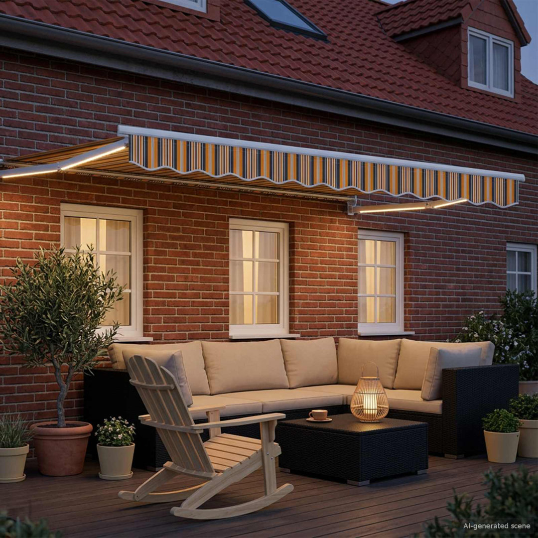 VidaXL Polyester Cover Retractable Patio Awning