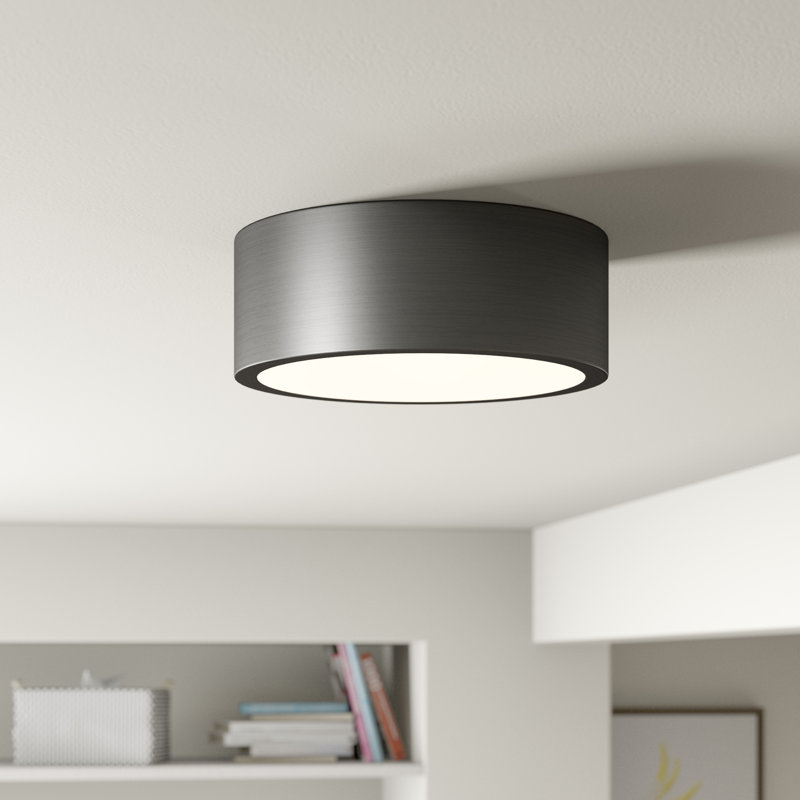 Plafonnier encastré à DEL 1 lumière 11,03 po minier, Noir