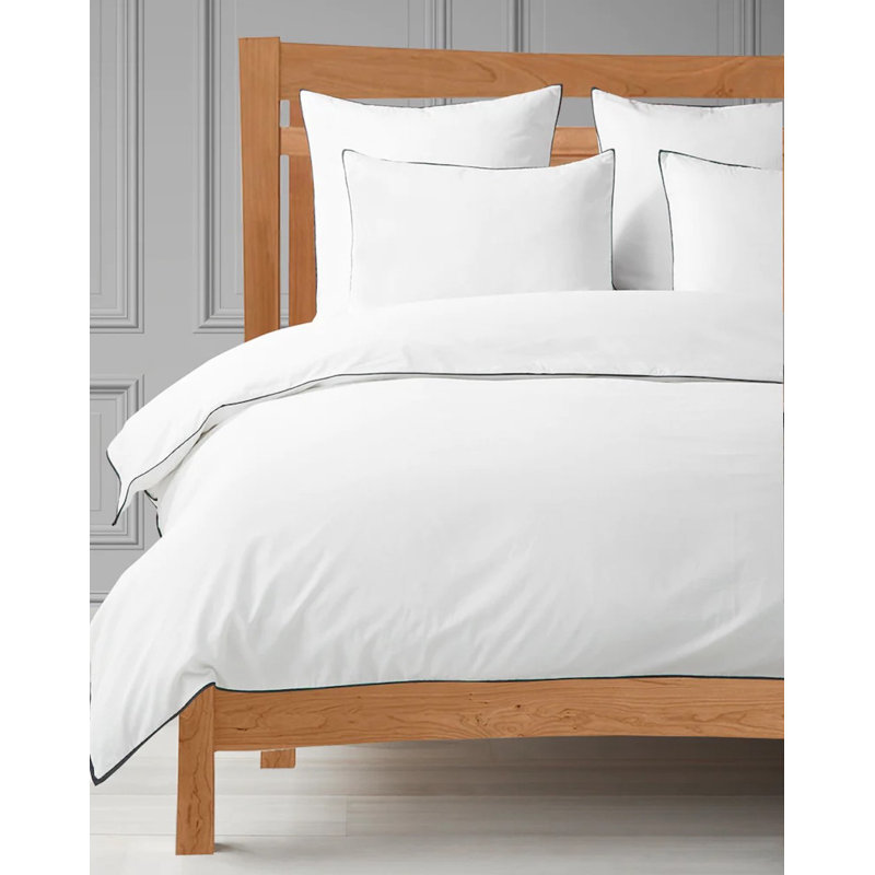 Ensemble de housse de couette 100% coton blanc 3 pièces, Housse de couette simple TG + 1 taie d'oreiller st