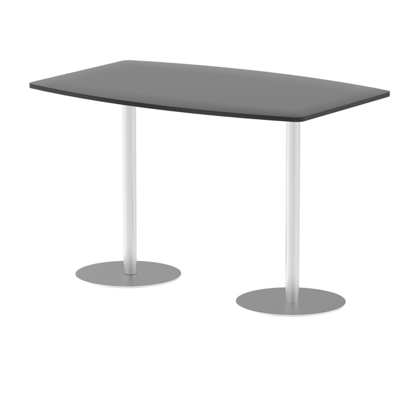 Levolia Rectangle Conference Table, Black, 114.5cm H x 180cm W x 120cm D