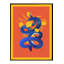 Tapis lavable à la machine orange, orange, jaune, citron et bleu-1727760602