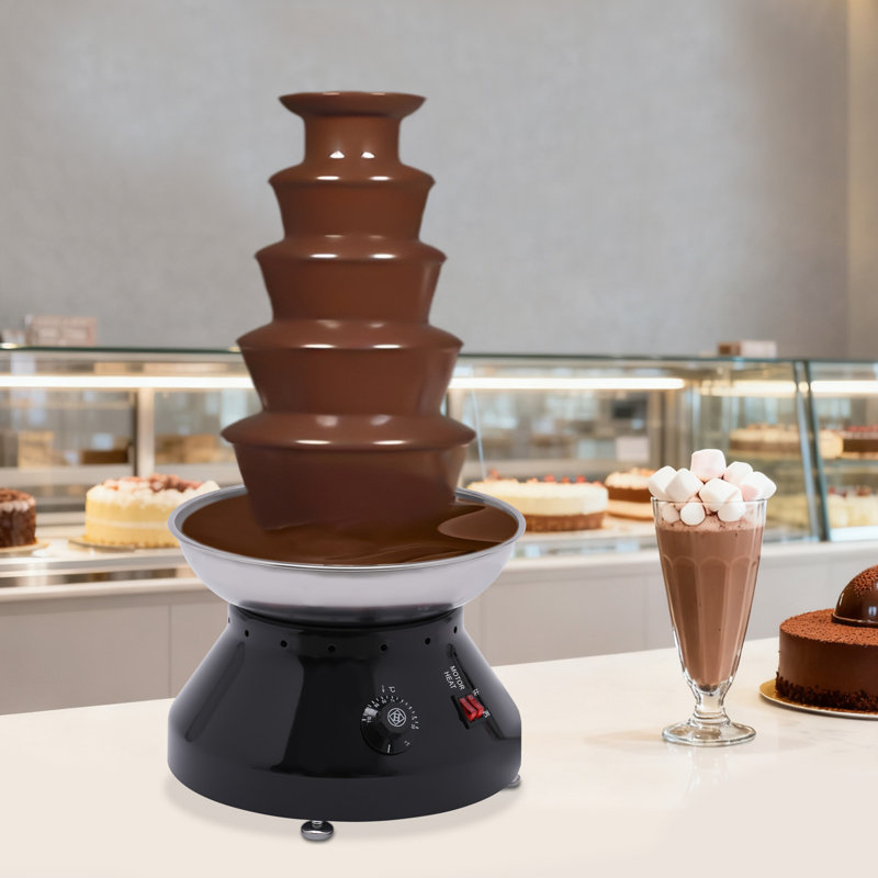 Fontaine à chocolat 5 niveaux à 7 niveaux, Noir / argent