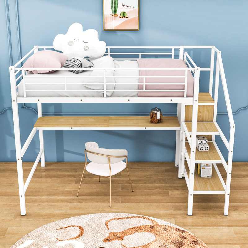 Korin Kids Full Loft Bed, White