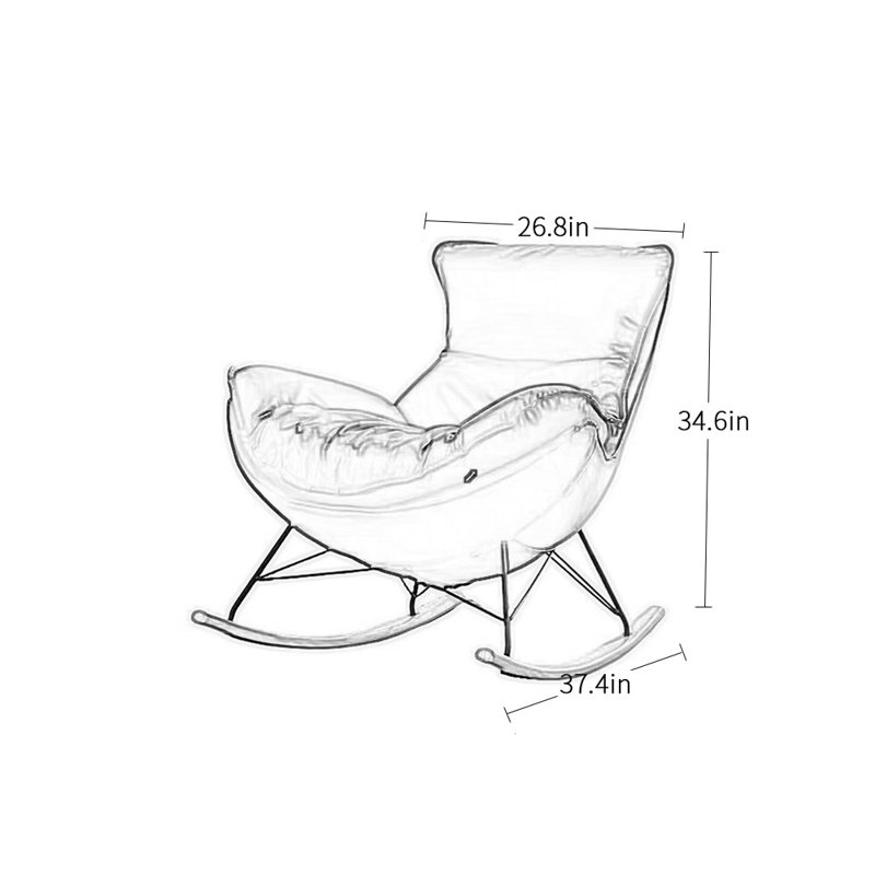 Chaise berçante décontractée et durable, Bleu