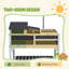 Tortoise House with Adjustable Lamp Holder Openable Lid Storage Shelf