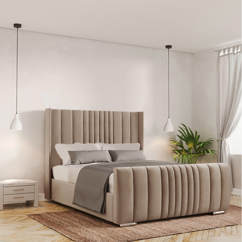 Bastin Upholstered Ottoman Storage Bed, Double (4'6), Coffee