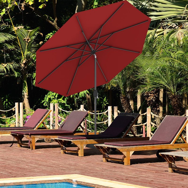 Moyer 270cm Market Parasol, Wine Red