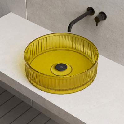 Lavabo-vasque rond en résine de 15 po MonBlari