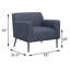Fauteuil en polyester de 32,5 po de large Kionni-887879650