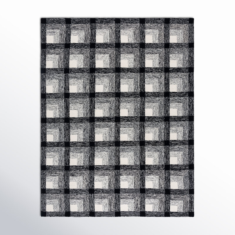Robbie Wool Geometric Indoor Rug, Rectangle 8' x 10'