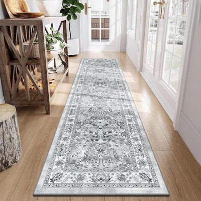 2x8" Washable Runner Rug Soft Faux Wool Kitchen Rug for Kitchen Laundry Entryway Bedroom