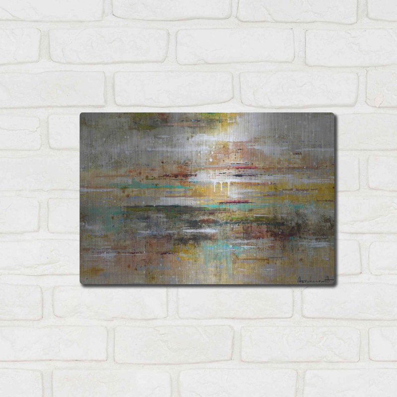 Art mural en métal Brayden Studio ™ «Oasis Reflection» par Ingeborg Herckenrath