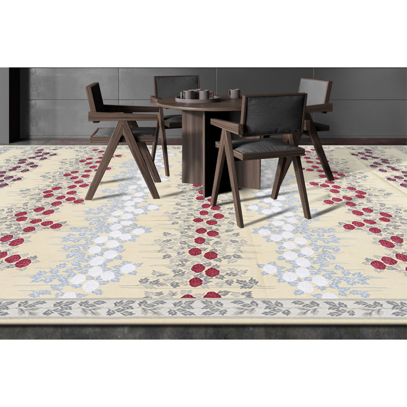 Aubusson Renaissance Wool Floral Area Rug