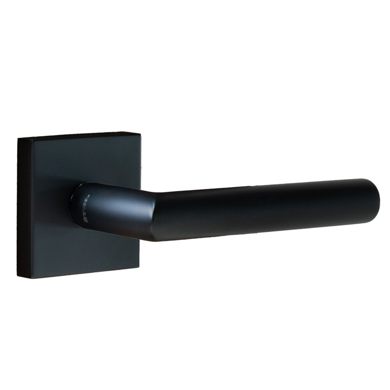 Single Dummy Door Lever, Left, Satin Black