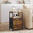 Side Table With 2 Fabric Drawers And Storage Shelf-1005439497