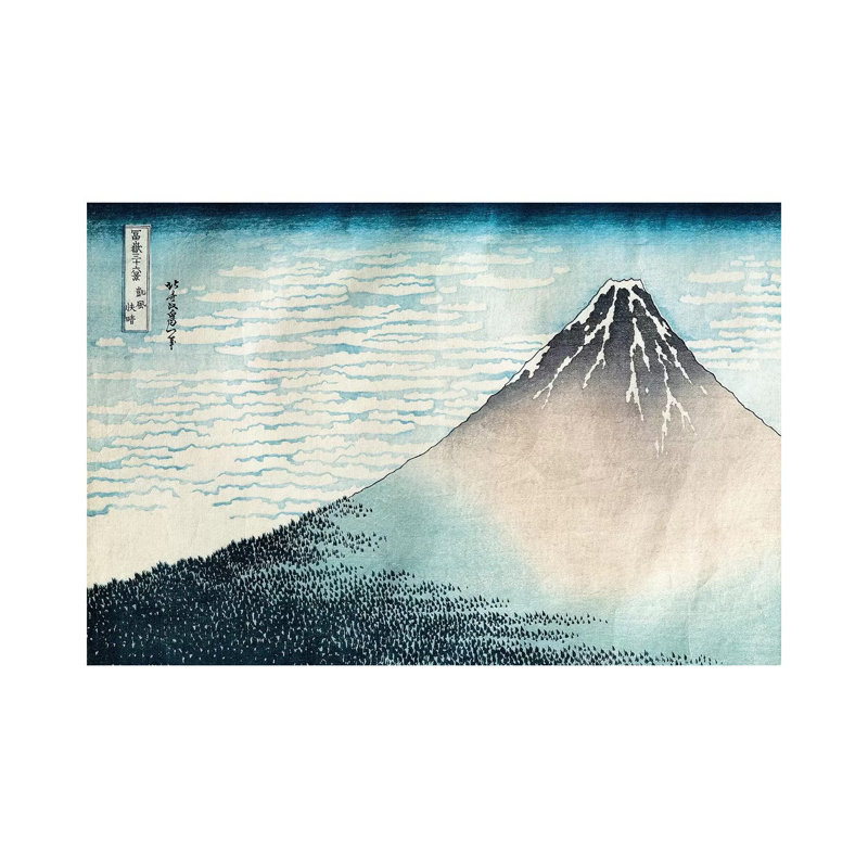 Fine Wind, Clear Morning (Red Fuji) c.1830-32 (Musee Guimét) - Estampe numérique sur toile tendue avec châssis