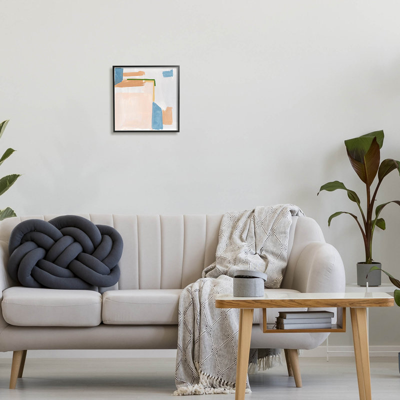 Formes géométriques contemporaines, estampe numérique de Melissa Wang, Giclée encadrée noir minuit