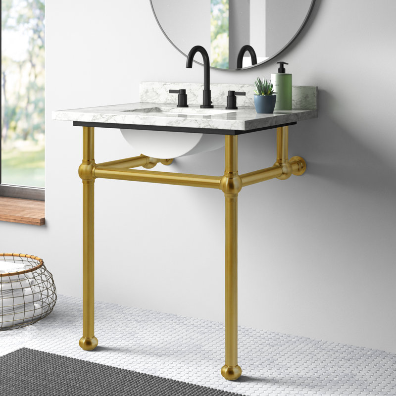 Kingston Brass Templeton Brass Console Sink Legs, Satin Brass