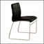 Ensemble de 2 chaises d'appoint rembourrées en similicuir en chrome, parfaites pour les intérieurs modernes et les sièges confortables