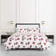 kate spade new york Fall Poppies Twin Comforter Set, 100% Cotton, All Season 2 Piece Reversible Bedding Set, White and Garnet-805623446-809171346