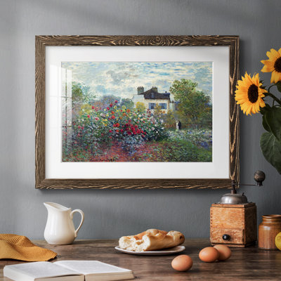 Le jardin de l'artiste à Argenteuil - Art mural mural mat et encadré sous verre acrylique, grand salon
