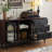Retro Sideboard With 2 Doors And 3 Drawers