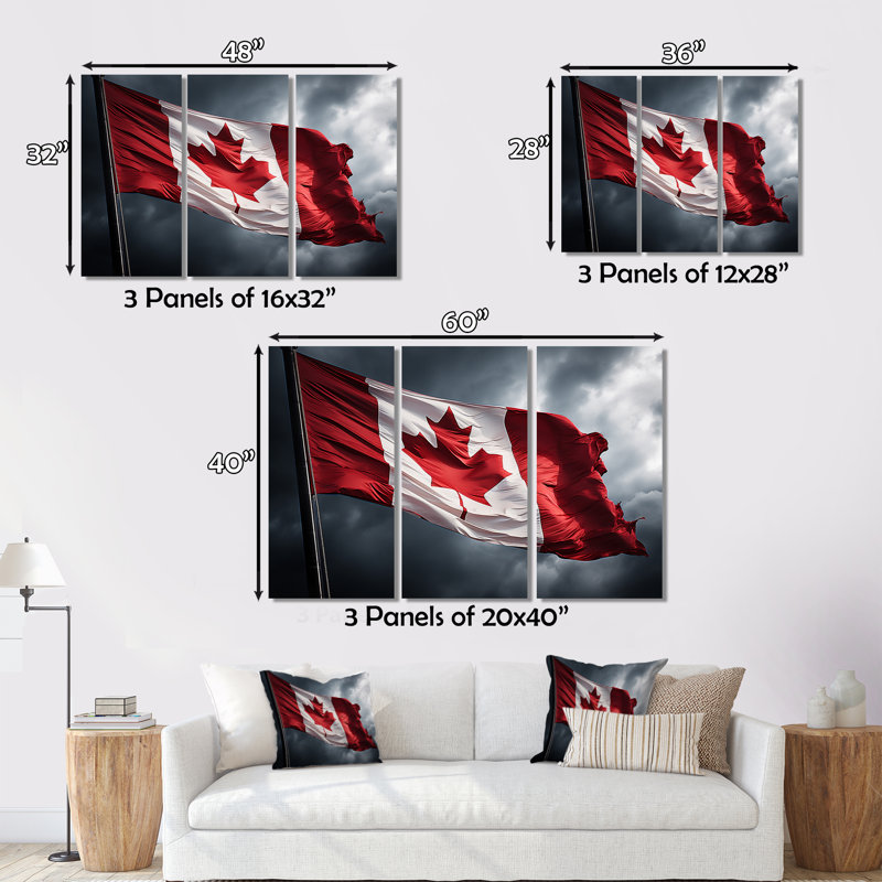 Canada Canada Pride II - Canada, reproduction d'art sur toile, H 28 po x l 36 po x P 1 po