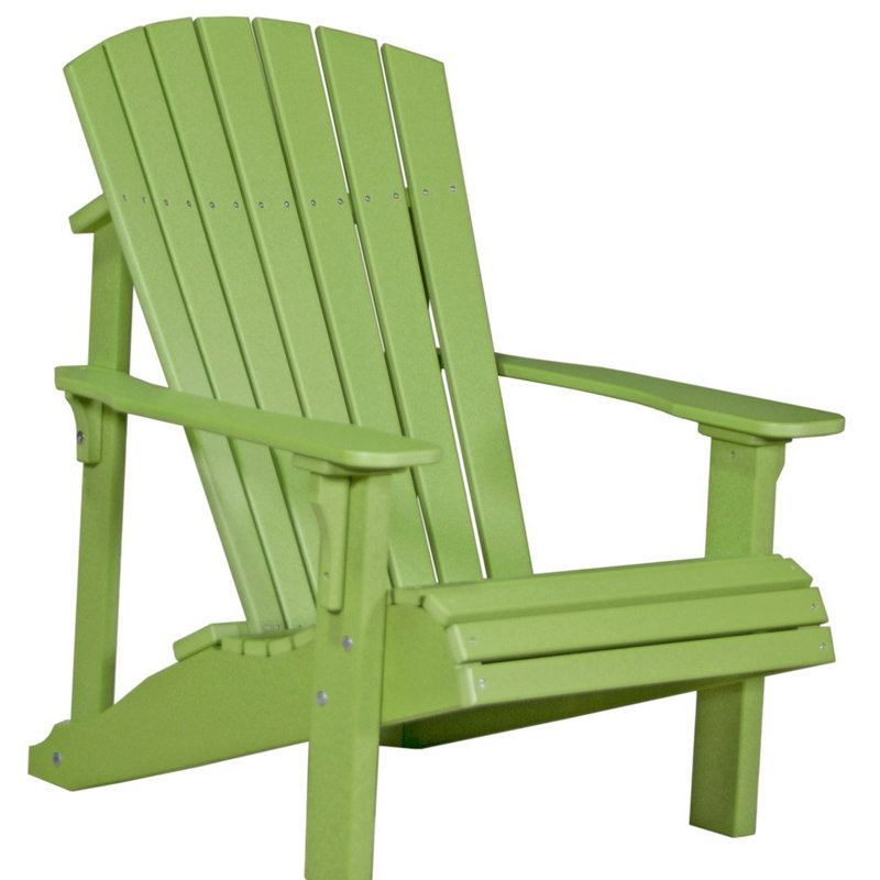 Lechiaro Outdoor Adirondack Chair, Lime Green