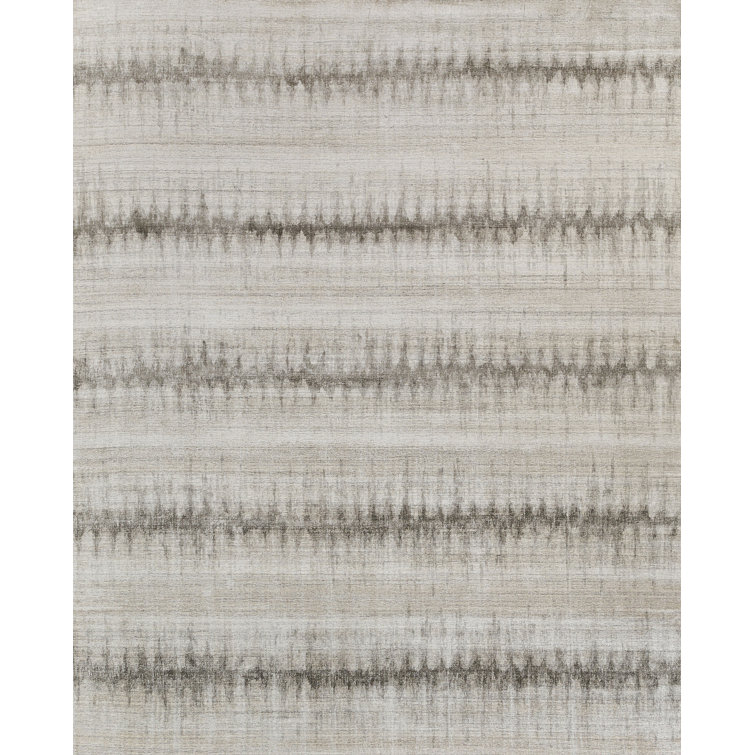 Chroma Striped Hand-Loomed Charcoal/Gray Area Rug