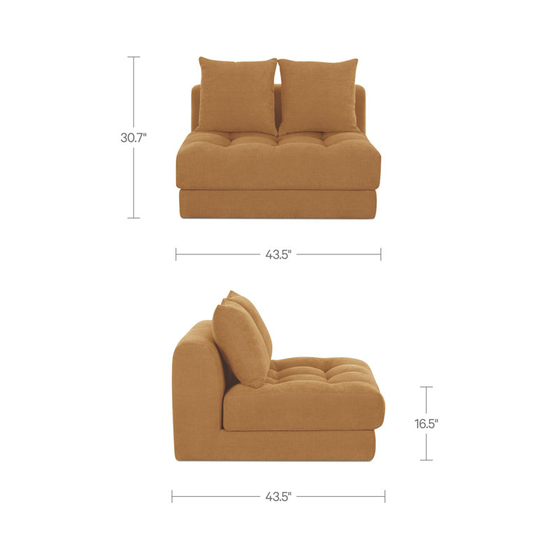 Davie Slipper Chair Olive, Golden Yellow
